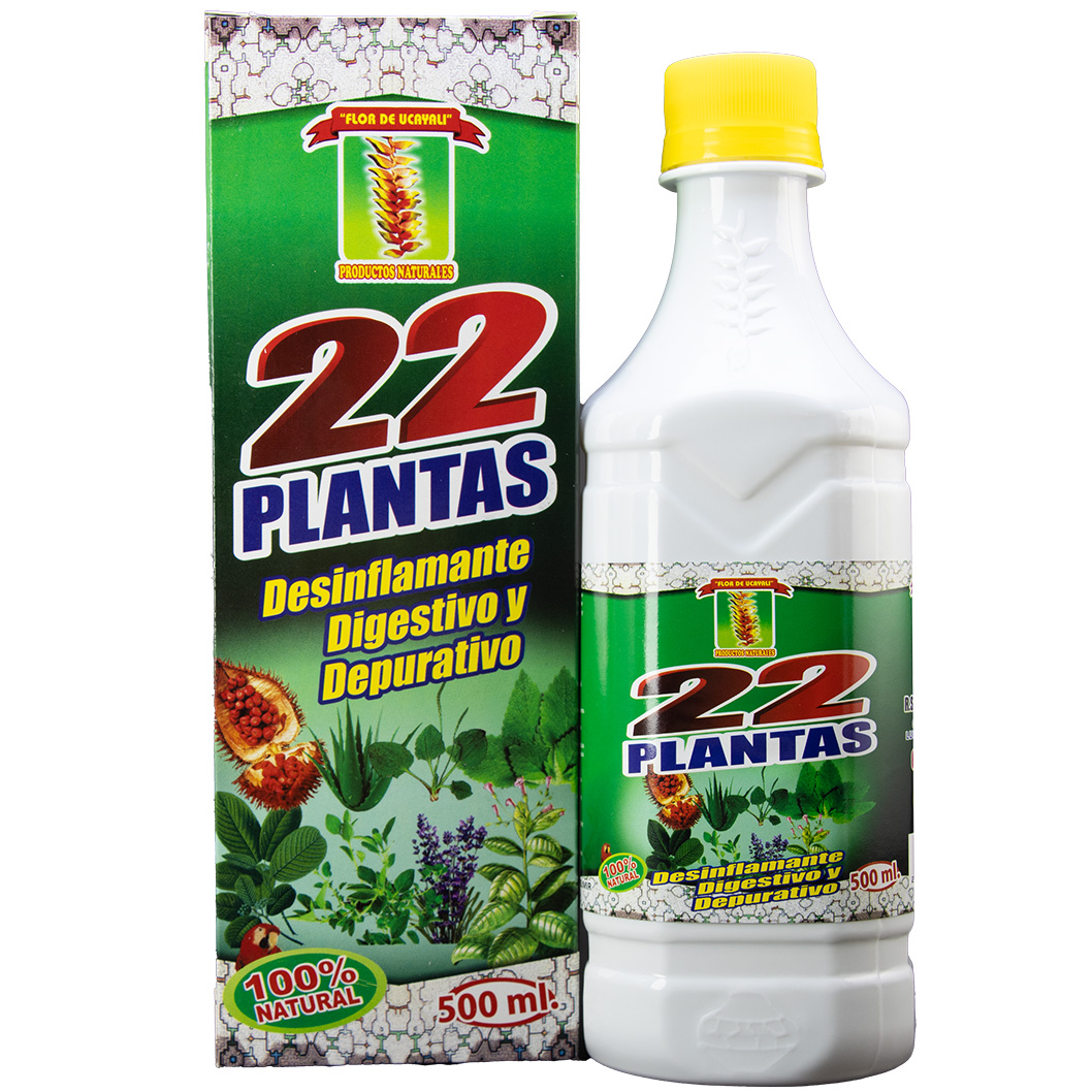 22 Plantas Jarabe 500 ml 
