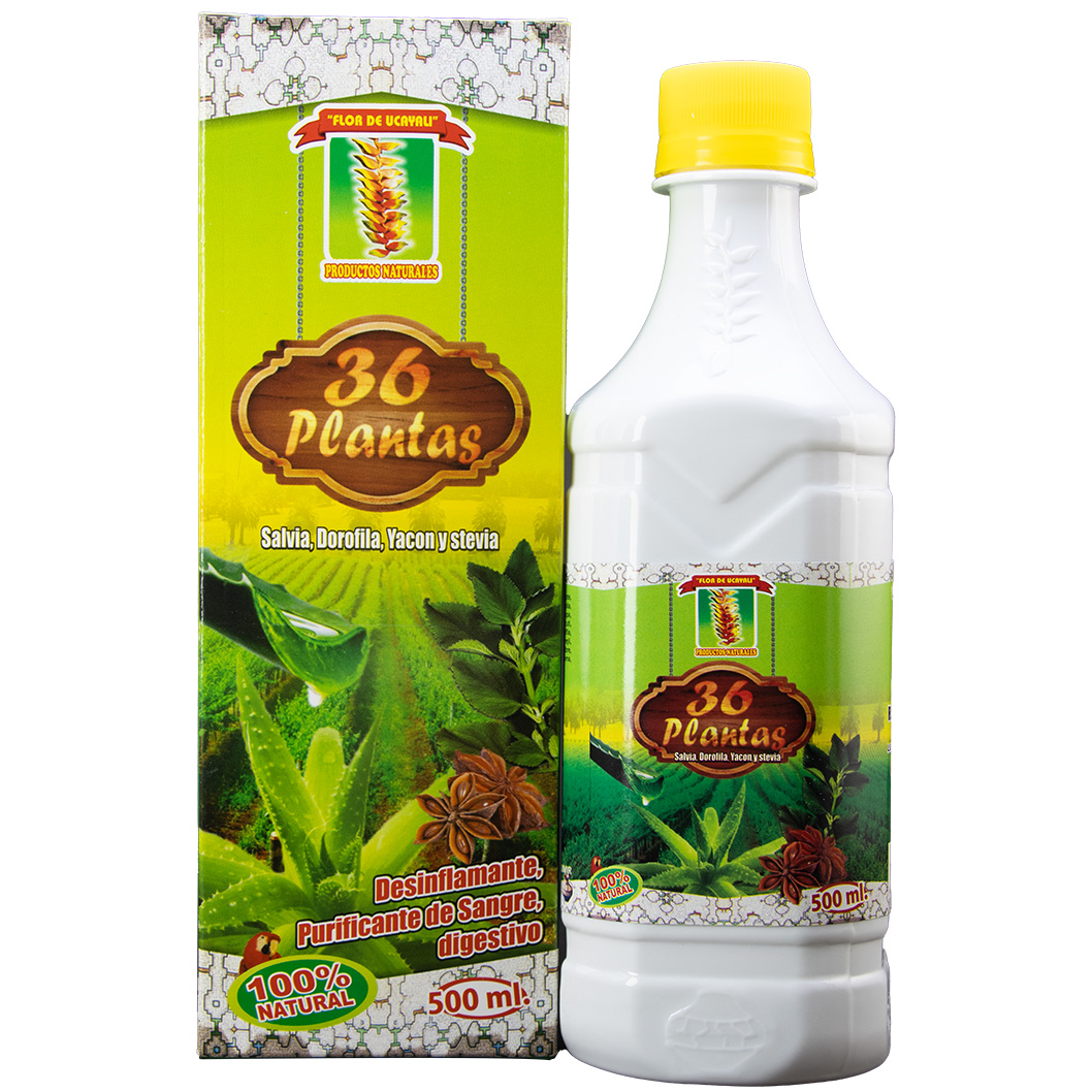 36 Plantas Jarabes 500 ml 