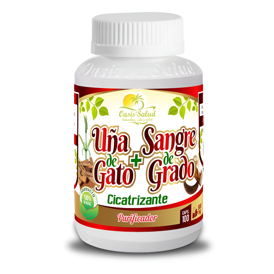 Uña de gato + sangre de grado caps 100 und 